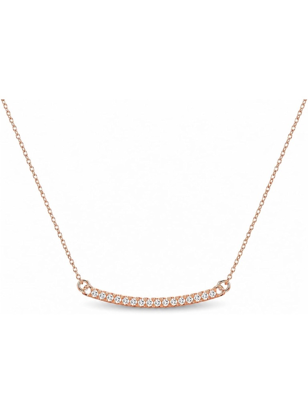 Smile horizontal diamond necklace